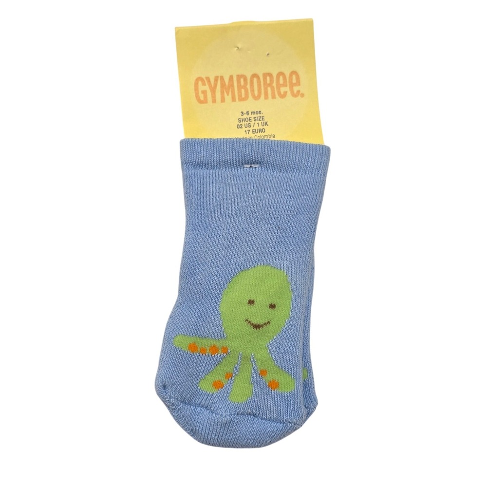 Gymboree Baby Blue Octopus Socks 3-6 New Under the Sea Life Creature 2006 VTG